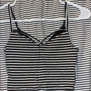 Cropped Striped Tank Top